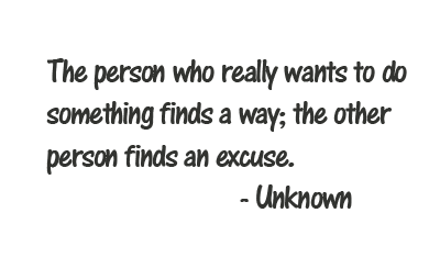 Quote about excuses