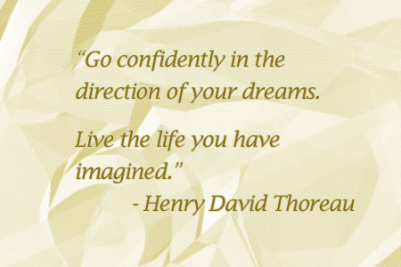 Henry David Thoreau Quote Print Go Confidently In the Direction of Your Dreams Inspirational Quote Motivational Wall Decor Literary Print