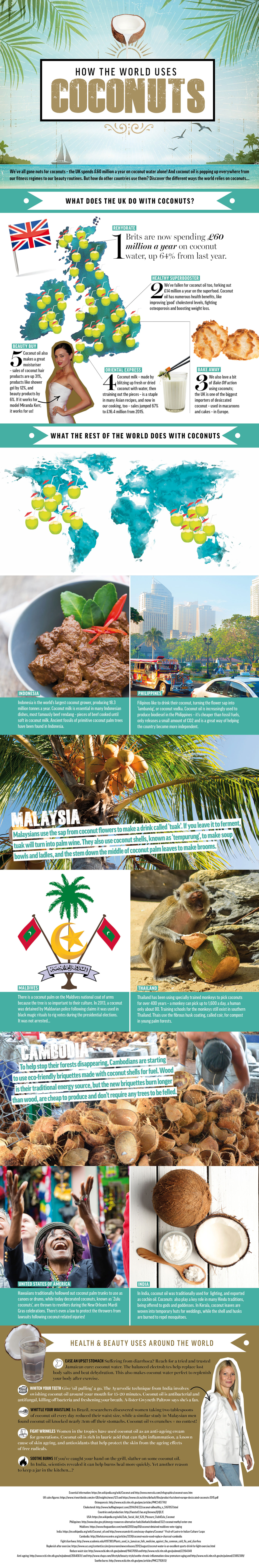 Uses for Coconuts Infographic