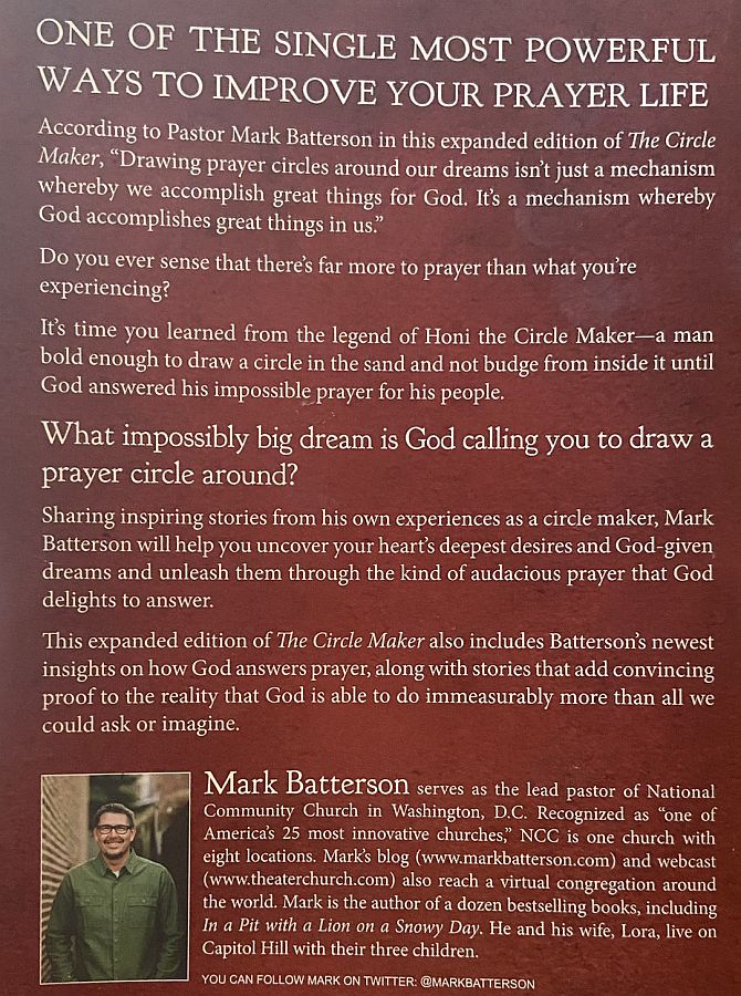 Back Cover of The Circle Maker